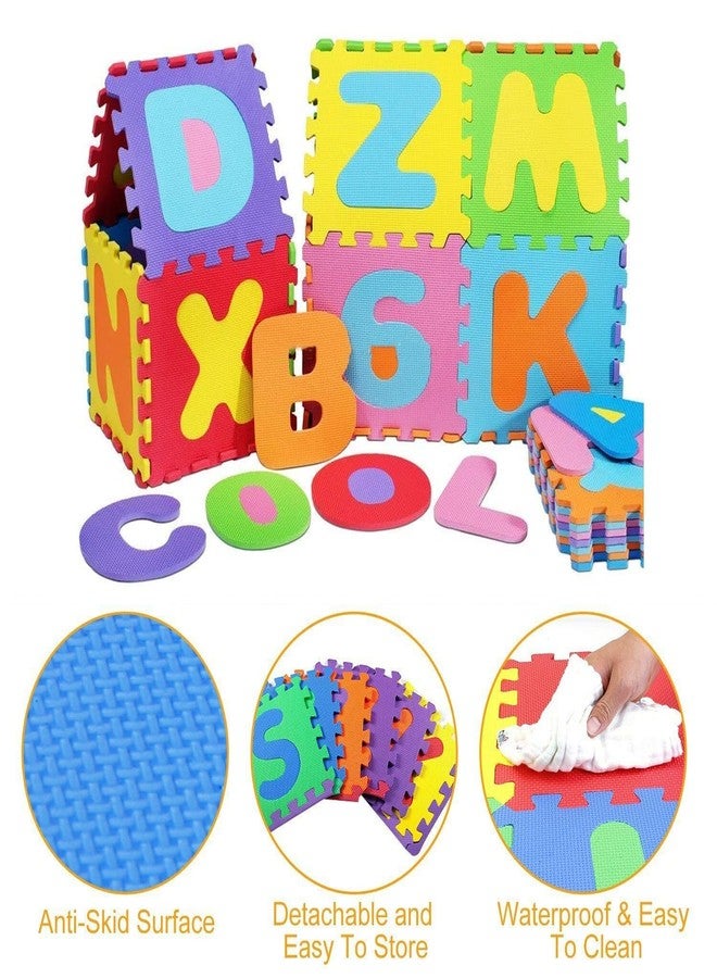 BLISSBORN 36 Pieces Alphabet & Number Kid's | A to Z + 0 to 9 Puzzles Mat- Set of 36 Tiles Puzzle EVA Foam Mat for Children Indoor & Outdoor, Sensory Playmat for Babies with.(Pack of 1) - Image 3